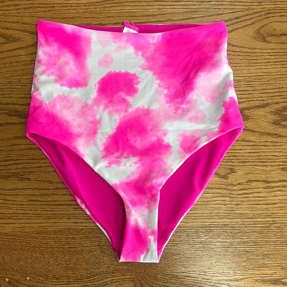 Pink Tie-Dye Bikini Bottom